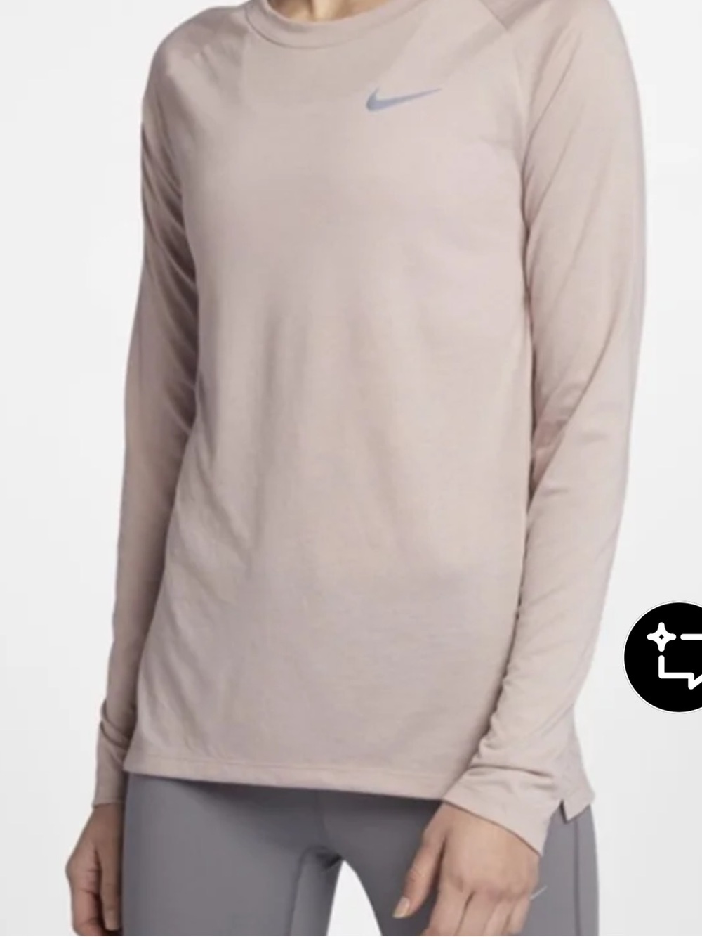 Nike Dri-FIT Activewear Long Sleeve Workout Shirt | Large